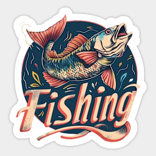 Fishing t-shirt Sticker